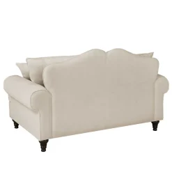 Zweisitzer Sofa in Beige & Dunkelbraun - Merandes