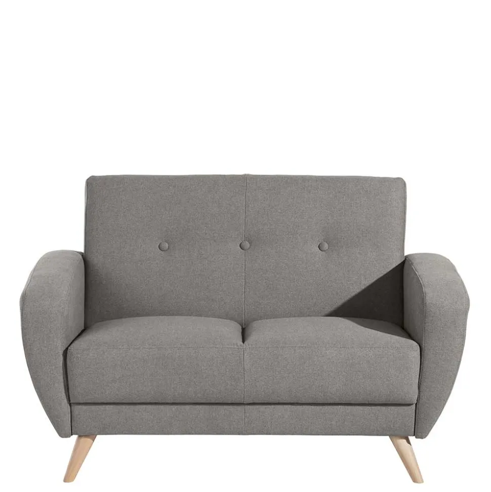 Zweisitzer Sofa in Grau Microfaser - Durencas
