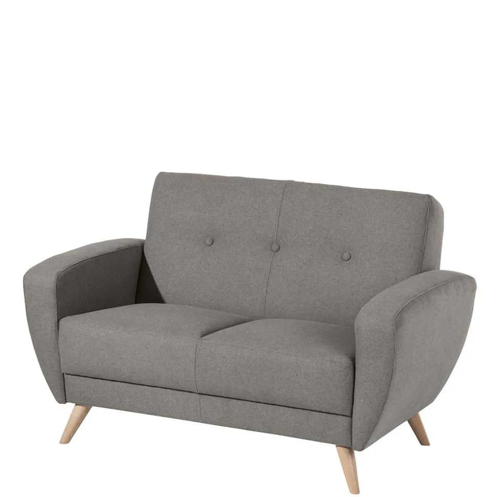 Zweisitzer Sofa in Grau Microfaser - Durencas