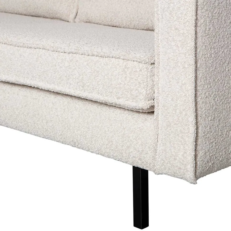 Zweisitzer Wohnzimmercouch in Beige Boucle - Elisa
