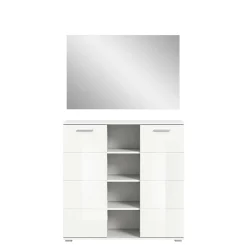 Zweiteiliges Dielenmöbel Set Hochglanz - Rugova (zweiteilig)