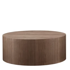 Zylinder Wohnzimmertisch in Walnuss Furnier - Mateon